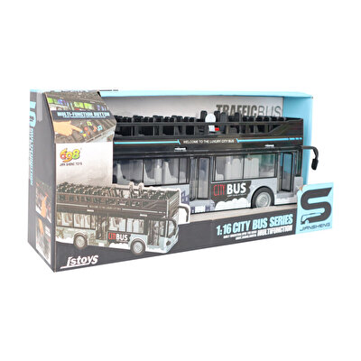 Sür Gitsin Üstü Açık Sesli Müzikli Otobüs 30 Cm