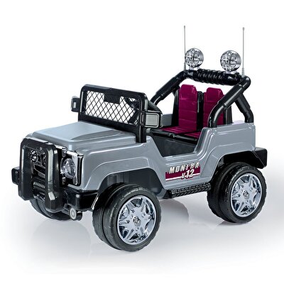 Dolu Montra Uzaktan Kumandalı Gri 12V Akülü Araba