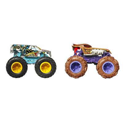 Hot Wheels Monster Trucks Güçlü İkili 1:64 Arabalar Hissy Fit vs Ratical Racer HLT61