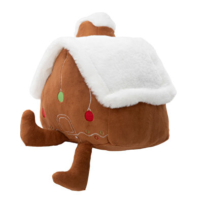 Yılbaşı Ginger Home Şekilli Kırlent Peluş