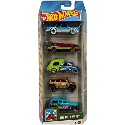 Hot Wheels Beşli Araba Seti HW Getaways JBJ77