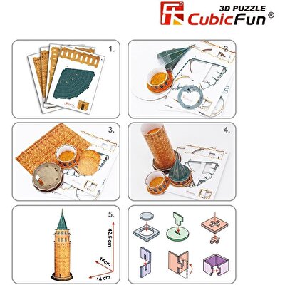 Cubic Fun 3D Galata Kulesi 3D Puzzle