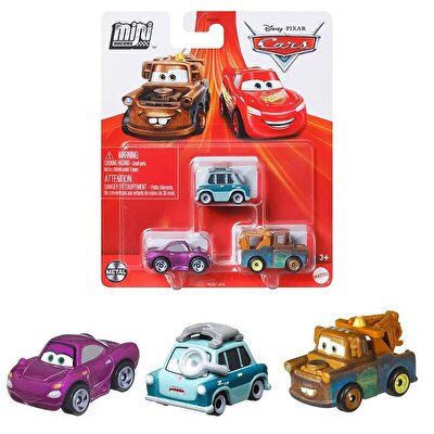 Cars Mini Karakter Arabalar Üçlü Paket HLL67