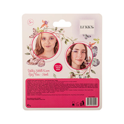 Lukky 6 Renkli̇ Yıldız Desenli Parıltılı Göz Farı Paleti̇ ve Fırçası