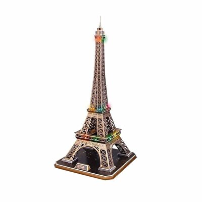 Fransa Eiffel Kulesi LED Işıklı 3D Puzzle 82 Parça