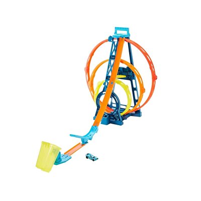 Hot Wheels Track Builder Üçlü Çember Aksiyonu Seti
