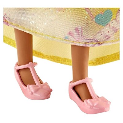 Barbie Dreamtopia Prenses Barbie Bebekler Sarı Etekli Kumral FJC96