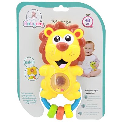 Babycim Neşeli Sesli Pilli Aslan Çıngırak