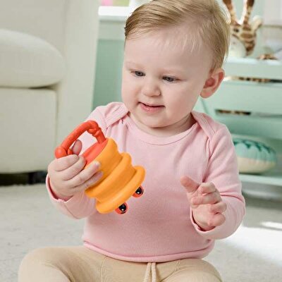 Fisher Price Deniz Dostları 2'si 1 Arada Silikon Çıngırak Crab JHB55