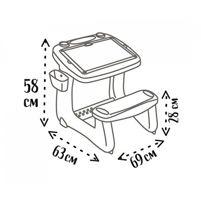 Smoby Çift Taraflı Çalışma Masası