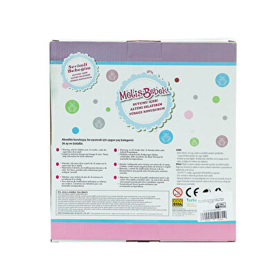 Meli̇s Bebek Altını Islatan (Türkçe Konuşan) 34cm Pembe Hırkalı Mavi̇ Elbi̇seli̇