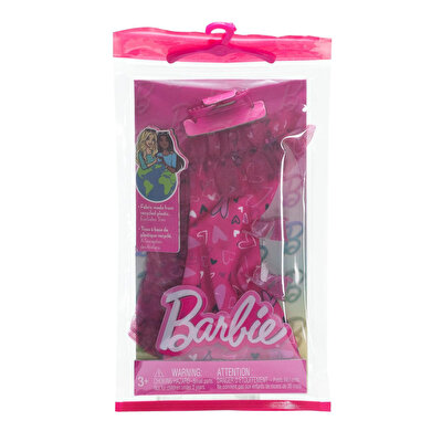 Barbie'nin Kıyafet Koleksiyonu Kalp Desenli Elbise HRH36