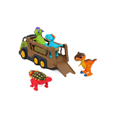Dino Troops Kids 4'lü Dino Transporter Truck