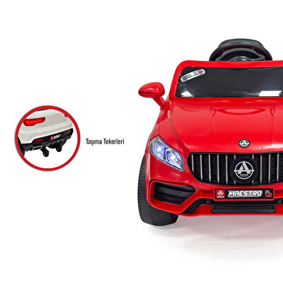 Maestro 12 Volt Akülü Araba Kırmızı