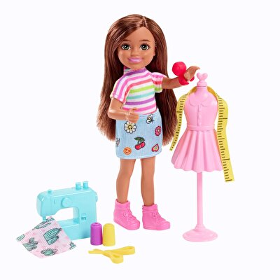 Barbie Chelsea Meslekleri Öğreniyor Bebek Serisi Moda Tasarımcısı HCK70