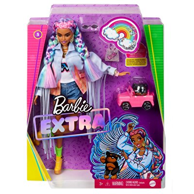 Barbie Extra Rengarenk Saçlar Bebeği GRN29