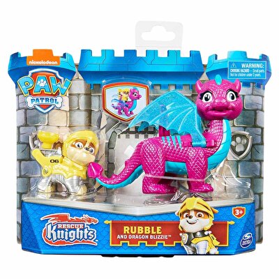 Paw Patrol Rescue Kni̇ghts Oyun Seti̇ Rubble And Dragon Blizzie