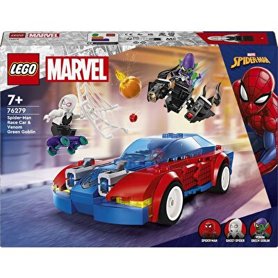 LEGO Marvel Örümcek Adam Yarış Arabası ve Venom Green Goblin 76279