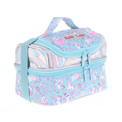 Kaukko Kids&Love Aynalı Taşlı Unicorn Termos Beslenme Çantası