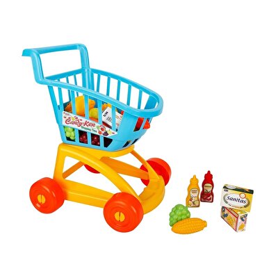 Market Alışveriş Arabası Mavi