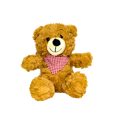 Fularlı Peluş Ayıcık Kahverengi 22 cm.