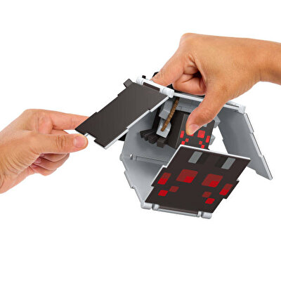 Minecraft Flipping 2'si 1 Arada Figür Spider Jockey + Spider JCN24