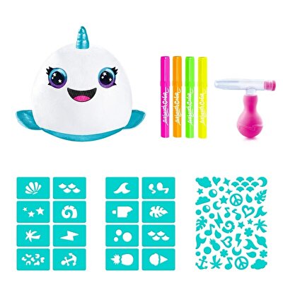 Airbrush Plush Squishy Peluş Neon Narwhal