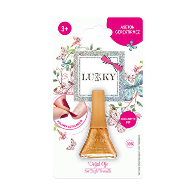 Lukky Soyulabilir Oje Işıltılı Metalik Altın