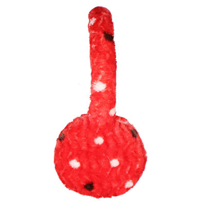 Peluş Kulaklık Puantiyeli Kırmızı