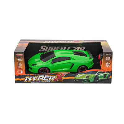 1:12 Ölçekli Hyper X Şarjlı Uzaktan Kumandalı Araba Yeşil