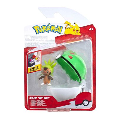 Pokemon CIip 'N' Go Figür S3 Chespin ve Friend Ball