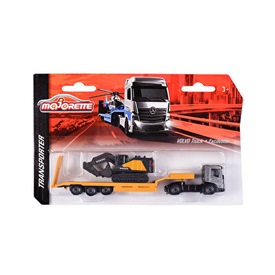Majorette Transporter Serisi Volvo Truck + Excavator
