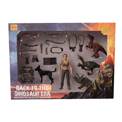 Kadın Figürlü Dinozor Seti