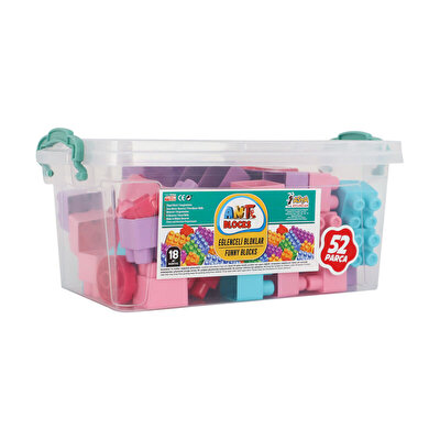 Plastik Kutulu Ant Blocks Pastel Renk 52 Parça