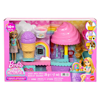 Barbie Club Chelsea Dondurma Dükkanı Oyun Seti ve Chelsea Bebek JMJ42