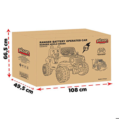 Pilsan Ranger 12 Volt Akülü Uzaktan Kumandalı Araba Metalik Mavi