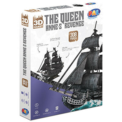 Pal Oyuncak 3D Puzzle 308 Parça Siyah İnci