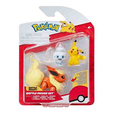 Pokemon Battle 3'lü Fi̇gür Seti̇ Flareon Vanillite Pikachu