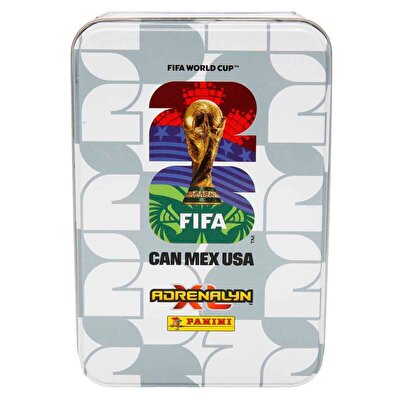 FIFA World Cup 2026 Adrenalyn XL Trading Card Metal Kutu Beyaz