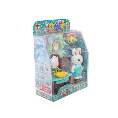 Minik Tavşan Banyoda Oyun ve Aksesuarlı Lavabo Seti