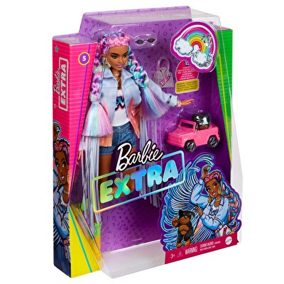 Barbie Extra Rengarenk Saçlar Bebeği GRN29