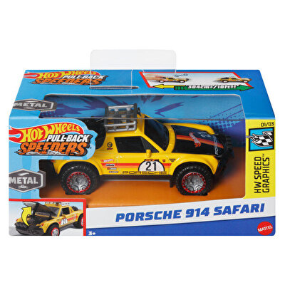 Hot Wheels Pull-Back Speeders 1:43 Arabalar Porsche 914 Safari̇ HWH34