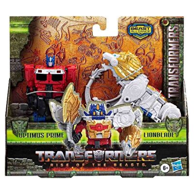 Transformers Rise Of The Beats Optimus Prime ve Lionblade F4622