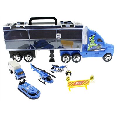 Taşınabilir Die Cast Metal Araçlı Polis Kamyonu BA-139C