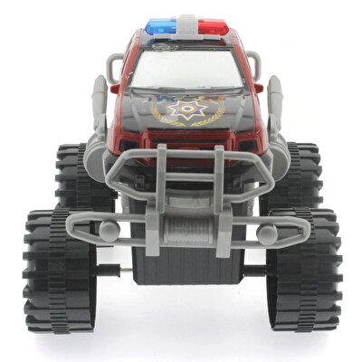 Sürtmeli Modifiye Dev Polis Arazi Aracı Kırmızı