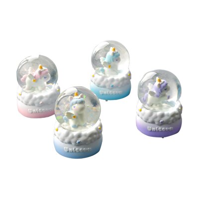 Mini Işıklı Unicorn Kar Küresi