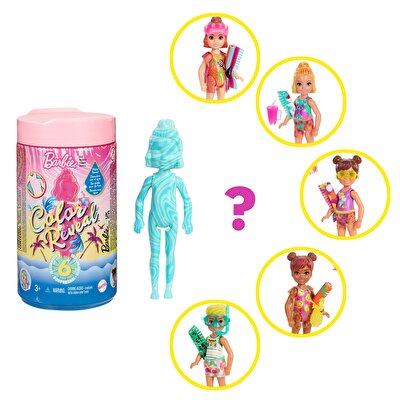 Barbie Color Reveal Renk Değiştiren Sürpriz Chelsea Kum ve Güneş Serisi GWC61