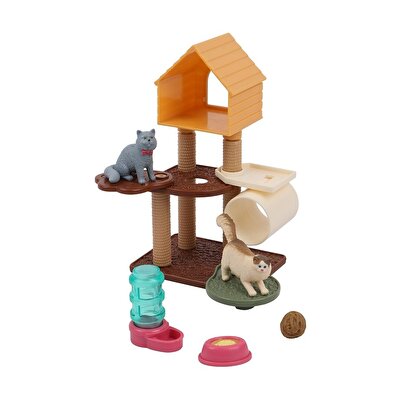 Evcil Hayvan Yavru Kedi Kulübeli Sürpriz Paket Oyun Seti