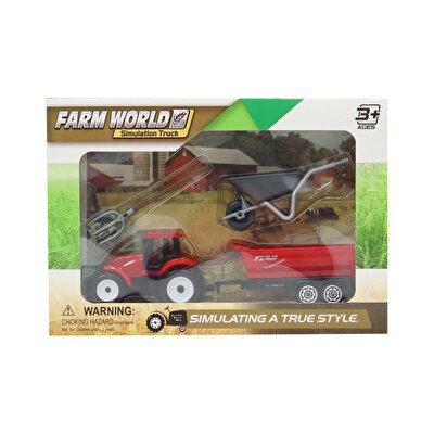 Çiftlik Dünyası Traktör Seti Kırmızı