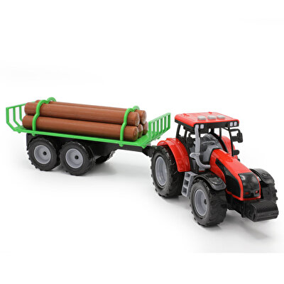 Pilli Odunlu Traktör Kırmızı